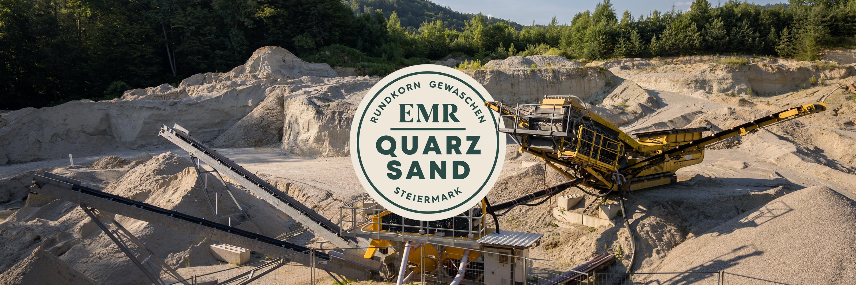 Quarzsand Rundkorn gewaschen von EMR aus der Steiermark Reitsand Pferdesand Koernung 0-4mm günstig